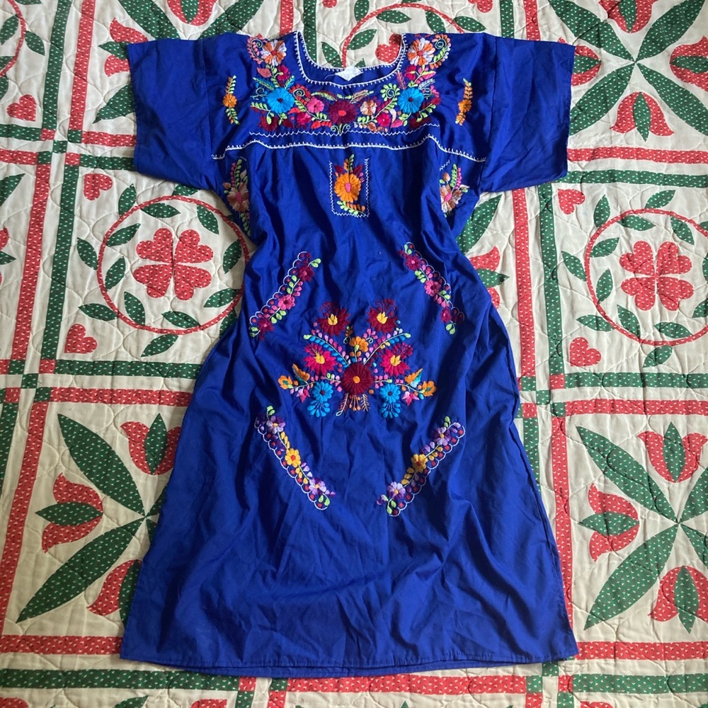 Embroidered Mexican Dress
